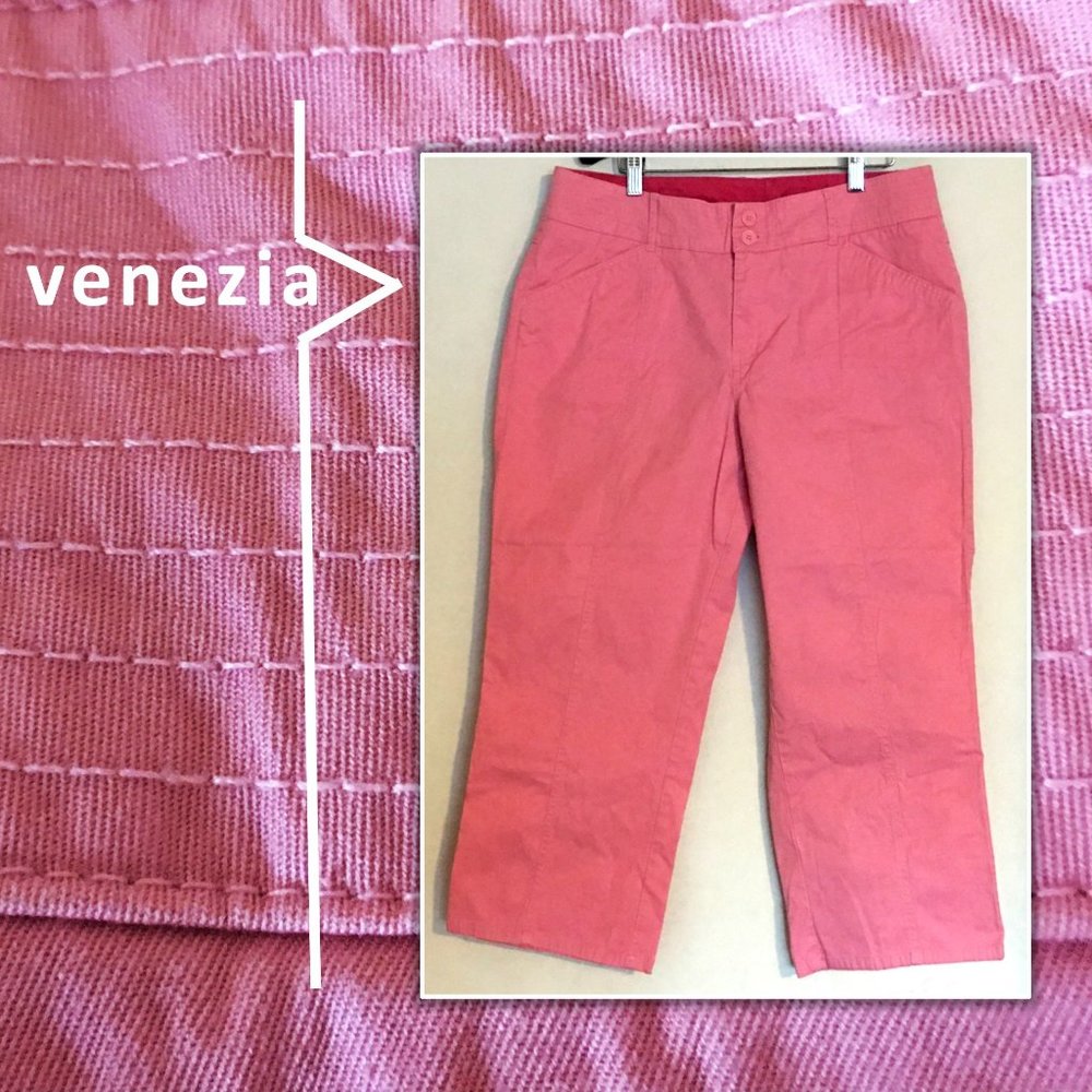 VENEZIA Stretch Cotton Cropped Pants
